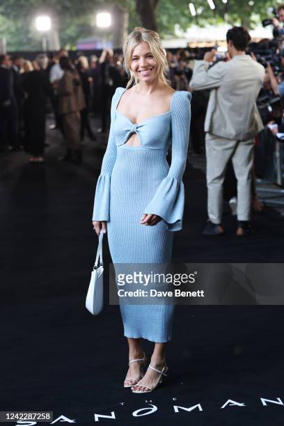 Sienna Miller attends the World Premiere of "The Sandman" at BFI Southbank on August 3, 2022 in London, England.