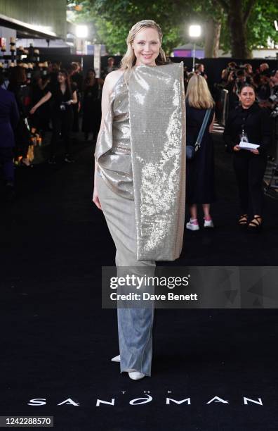 Gwendoline Christie attends the World Premiere of "The Sandman" at BFI Southbank on August 3, 2022 in London, England.