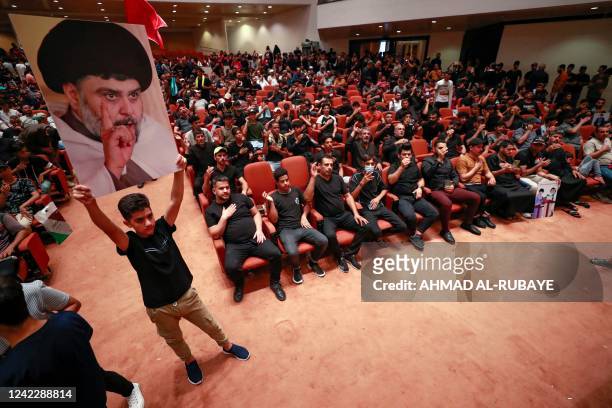 Supporters of Iraqi cleric Moqtada Sadr , occupy the Iraqi parliament for a fifth consecutive day, in protest at a nomination for prime minister by a...