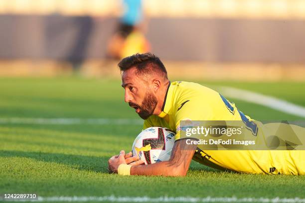 Jose Luis Morales of Villarreal CF looks on during the Pre-Season Friendly match between Villarreal CF and Levante UD at Estadio de la Ceramica on...