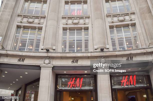 General view of the H&M store in Oxford Circus.
