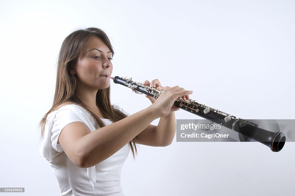 Beautiful oboist