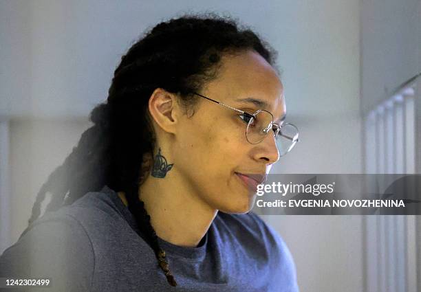 Women's National Basketball Association basketball player Brittney Griner, who was detained at Moscow's Sheremetyevo airport and later charged with...