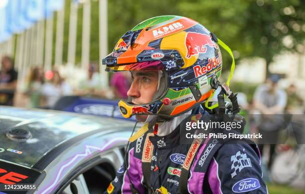 Jyväskylä , Finland - 4 August 2022; Craig Breen in a Ford Puma Rally 1 at the start of SS 1 Harju during day one of of the FIA World Rally...