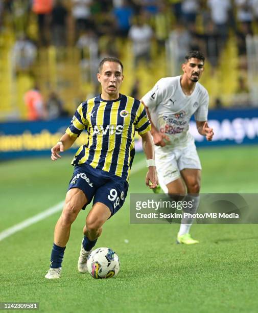Emre Mor of Fenerbahce SK during the UEFA Europa League Third Qualifying Round first Leg match between Fenerbahce SK and FC Slovacko at sukru...