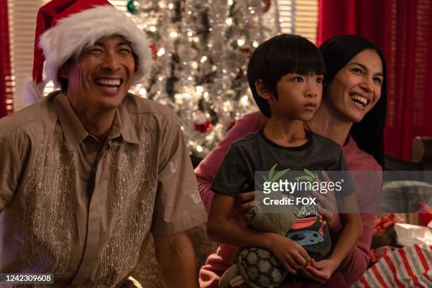 Guest star Ivan Shaw, Valentino/Sebastien LaSalle and Élodie Yung in the Our Father, Who Art in Vegas episode of THE CLEANING LADY airing Monday,...