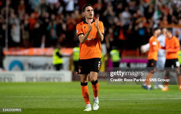 Liam Smith of Dundee United at full time during a UEFA Europa Conference League Third Round Qualifier between Dundee United and AZ Alkmaar at...