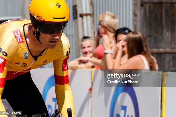 Syver from Norway of UNO-X PRO Cycling team competes during the 6th day of the 79. Tour de Pologne UCI World Tour in Nowy Targ, Poland on August 4,...