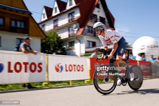 Daan from the Netherlands of Trek Segafredo team competes during the 6th day of the 79. Tour de Pologne UCI World Tour in Nowy Targ, Poland on August...