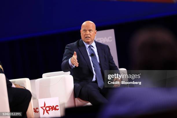 Matt Whitaker, former US acting attorney general, speaks during the Conservative Political Action Conference in Dallas, Texas, US, on Thursday, Aug....