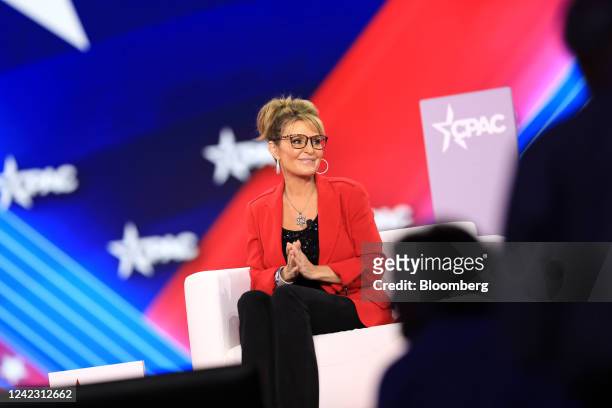 Sarah Palin, former governor of Alaska, during the Conservative Political Action Conference in Dallas, Texas, US, on Thursday, Aug. 4, 2022. The...