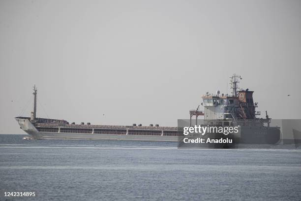 Turkiye flagged Polarnet named dry cargo vessel, carrying 12.000 grain, departs from Chornomorsk Port to arrive in Istanbul, Turkiye for inspection...