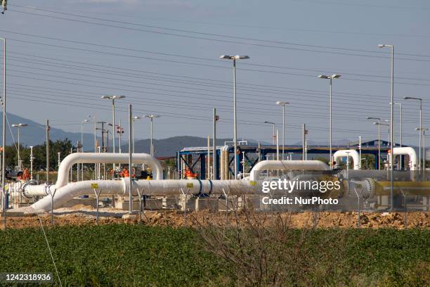 Exterior view of the natural gas pipeline supply Interconnector Greece Bulgaria IGB, inaugurated on July 8, 2022 by the Greek and Bulgarian prime...