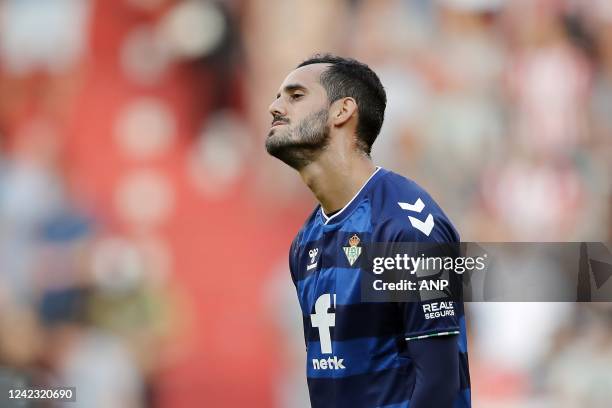 Juan Miguel Jimenez Lopez of Real Betis during the friendly match between PSV Eindhoven and Real Betis at Phillips Stadium on July 23, 2022 in...