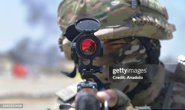 Joint military exercise between Uzbekistan and Tajikistan held on the Afghanistan border, at the Termez training ground in Tashkent, Uzbekistan on...