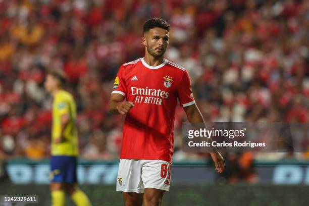 Goncalo Ramos of SL Benfica during the Liga Portugal Bwin match between SL Benfica and FC Arouca at Estadio do Sport Lisboa e Benfica on August 5,...