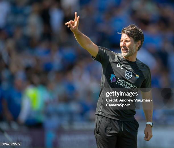 Portsmouth manager Danny Cowley during the Sky Bet League One between Portsmouth and Lincoln City at Fratton Park on August 6, 2022 in Portsmouth,...