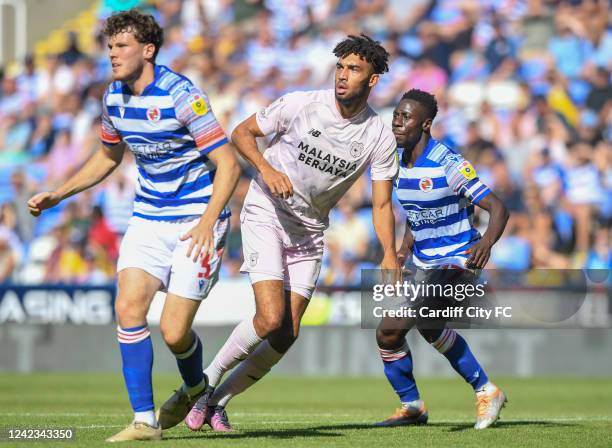 Kion Etete of Cardiff City FC and during the Sky Bet Championship between Cardiff City and Reading FC at Select Car Leasing Stadium on Saturday,...