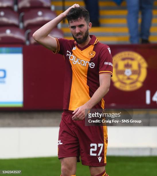Motherwell's Sean Goss is pictured during a cinch Premiership match between Motherwell and St. Johnstone at Fir Park, on August 06 in Motherwell,...