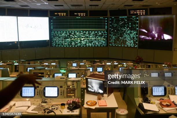 The Apollo Flight Control Room at the Johnson Space Centers Mission Control Center in Houston, Texas, on August 5, 2022. - Rick LaBrode has worked at...