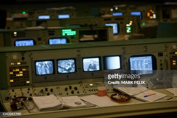 The Apollo Flight Control Room at the Johnson Space Centers Mission Control Center in Houston, Texas, on August 5, 2022. - Rick LaBrode has worked at...