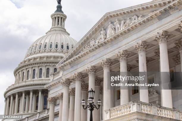 The United States Capitol is seen on Capitol Hill on August 6, 2022 in Washington, DC. The U.S. Senate plans to work through the weekend to vote on...