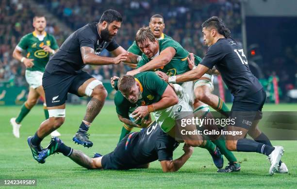 Malcolm Marx of South Africa during The Rugby Championship match between South Africa and New Zealand at Mbombela Stadium on August 06, 2022 in...