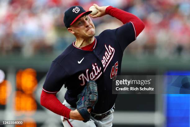 Pitcher Patrick Corbin of the Washington Nationals delivers a pitch against the Philadelphia Phillies during the first inning of a game at Citizens...