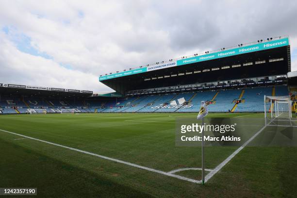 General view of Elland Road prior to the Premier League match between Leeds United and Wolverhampton Wanderers at Elland Road on August 6, 2022 in...