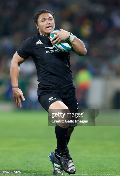 Caleb Clarke of New Zealand during The Rugby Championship match between South Africa and New Zealand at Mbombela Stadium on August 06, 2022 in...