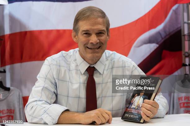 Representative for Ohio's 4th congressional district Jim Jordan promotes his book during CPAC Texas 2022 conference at Hilton Anatole.