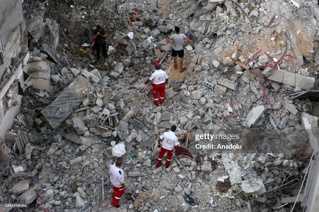 Attack On Rafah A view of destruction after Israeli attack on Rafah in the southern ...