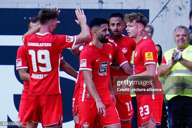 August 2022, Rhineland-Palatinate, Kaiserslautern: Soccer: 2nd Bundesliga, 1. FC Kaiserslautern - FC St. Pauli, Matchday 3, Fritz Walter Stadium....