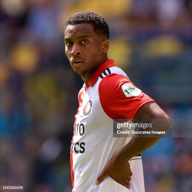 Quinten Timber of Feyenoord during the Dutch Eredivisie match between Vitesse v Feyenoord at the GelreDome on August 7, 2022 in Arnhem Netherlands