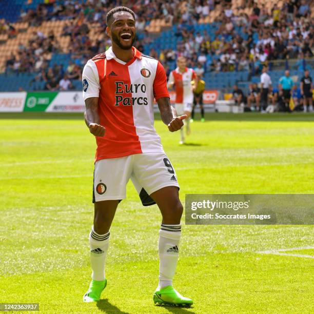 Danilo Pereira of Feyenoord celebrates his 2-4 during the Dutch Eredivisie match between Vitesse v Feyenoord at the GelreDome on August 7, 2022 in...