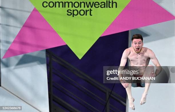 England's Matthew Lee competes for third place and to take the bronze medal in the men's 10m platform diving final on day ten of the Commonwealth...