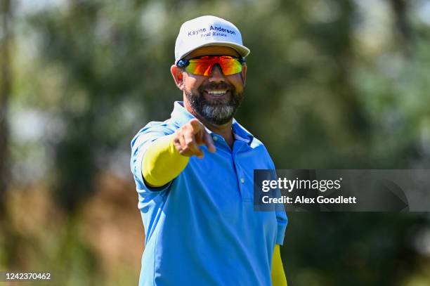 Erik Compton in action on the 3rd hole during the final round of the Utah Championship presented by Zions Bank at Oakridge Country Club on August 07,...