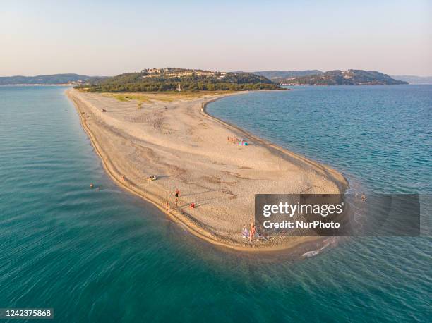 Posidi Temple Of Poseidon Aerial Photos and Premium High Res Pictures - Getty ...