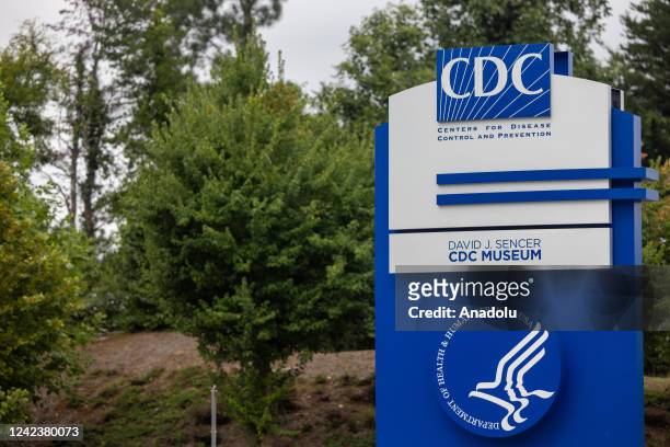 View of the sign of Center for Disease Control headquarters is seen in Atlanta, Georgia, United States on August 06, 2022.