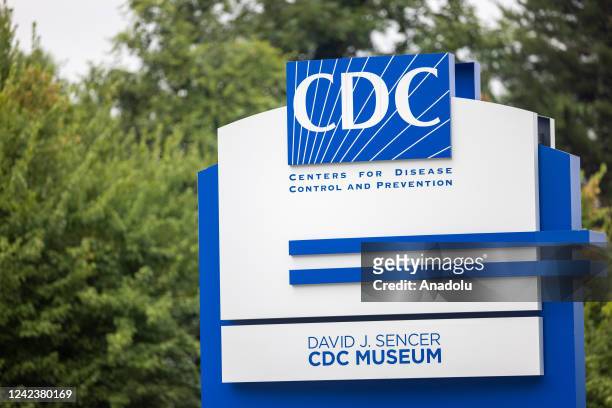 View of the sign of Center for Disease Control headquarters is seen in Atlanta, Georgia, United States on August 06, 2022.