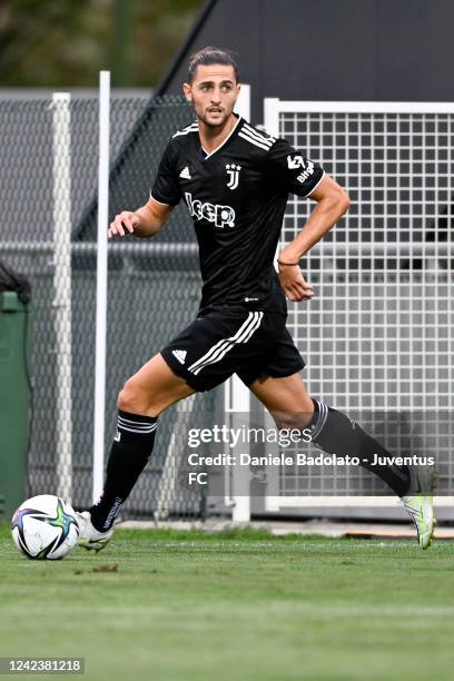 Adrien Rabiot of Juventus during the pre season match between Juventus and Atletico Madrid at Juventus training center on August 6, 2022 in Turin,...