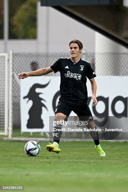 Nicolo Fagioli of Juventus during the pre season match between Juventus and Atletico Madrid at Juventus training center on August 6, 2022 in Turin,...