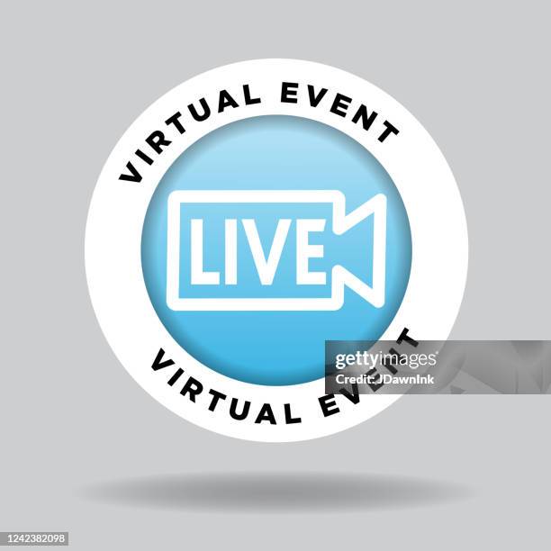 live icon - virtual fair stock illustrations