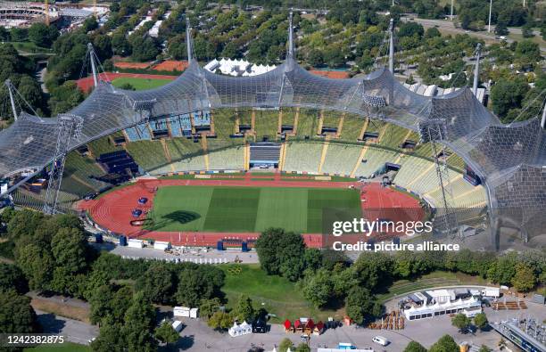 August 2022, Bavaria, Munich: The Olympic Stadium in the Olympic Park. The European Championships Munich 2022 will take place in Munich from 11 to 21...