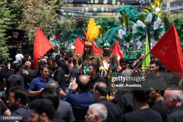 Reenactment is held on the day of Ashura during the month of Muharram on the Islamic calendar in Nushabad, Isfahan, Iran on August 08, 2022. Within...