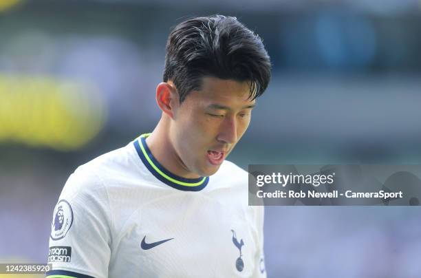 Tottenham Hotspur's Son Heung-min during the Premier League match between Tottenham Hotspur and Southampton FC at Tottenham Hotspur Stadium on August...