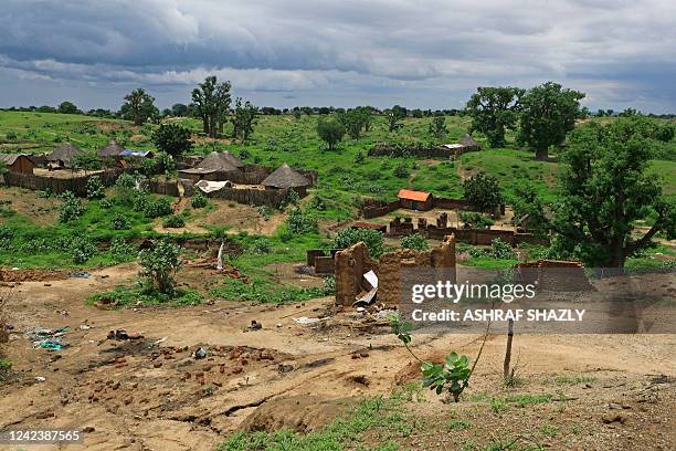 General view shows the southeastern Sudanese town of Roseires in the aftermath of ethnic clashes in Sudan's Blue Nile state on August 8, 2022. Ethnic...