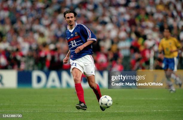 July 1998, Paris - FIFA World Cup - Brazil v France - Christophe Dugarry of France.