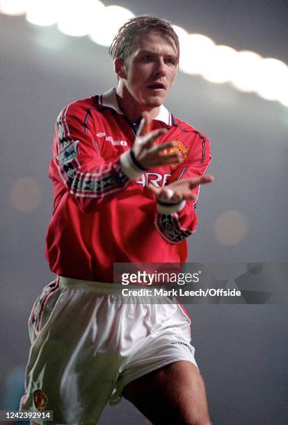 February 1999, Manchester - FA Carling Premiership - Manchester United v Arsenal - David Beckham of Manchester United.