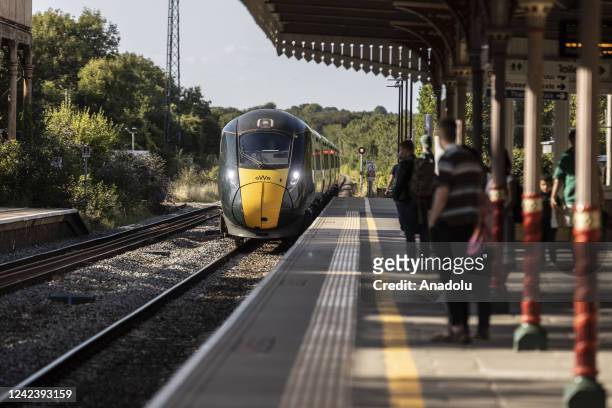 View of a railway station as railway workers announce nationwide strike August 13 over job losses, disagreements over working conditions and pensions...